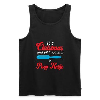 Kackmesser Lustiges Weihnachtsgeschenk - Männer Premium Bio Tank Top - Schwarz - Vorne - Michal (187cm)