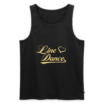 Line Dance Love Shirt - Männer Premium Bio Tank Top - Schwarz - Vorne - Michal (187cm)