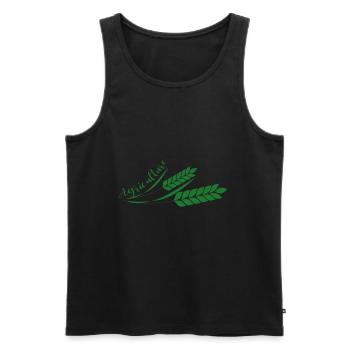 Agriculture with fern - Landwirtschaft mit Farn - Männer Premium Bio Tank Top - Schwarz - Vorne - AI Model Male 178 light (178cm)