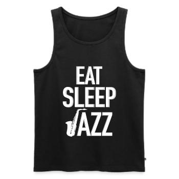 Jazz - Männer Premium Bio Tank Top - Schwarz - Vorne - Michal (187cm)