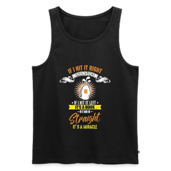 Golf Miracle Funny Club Golfer - Men's Premium Organic Tank Top - black - Front - Michal (187cm)