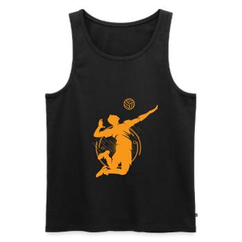 Volley-ball - Débardeur bio Premium Homme - noir - Devant - Michal (187cm)