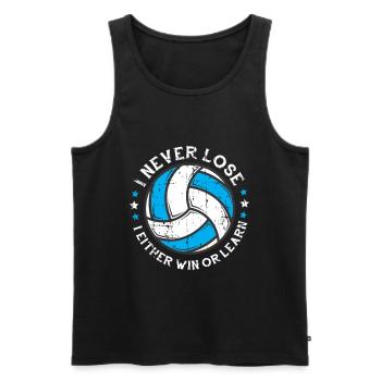 Volleyballspieler Volleyball Spruch Team Coach - Männer Premium Bio Tank Top - Schwarz - Vorne - Michal (187cm)