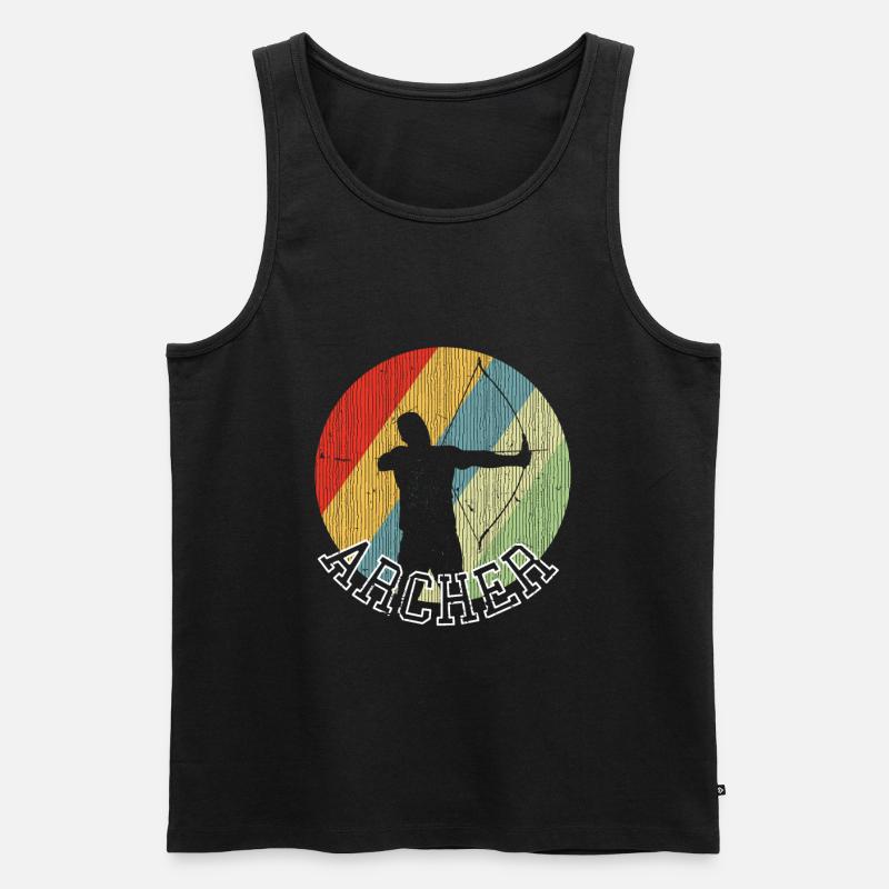 Bogenschießen - Männer Premium Bio Tank Top - Schwarz