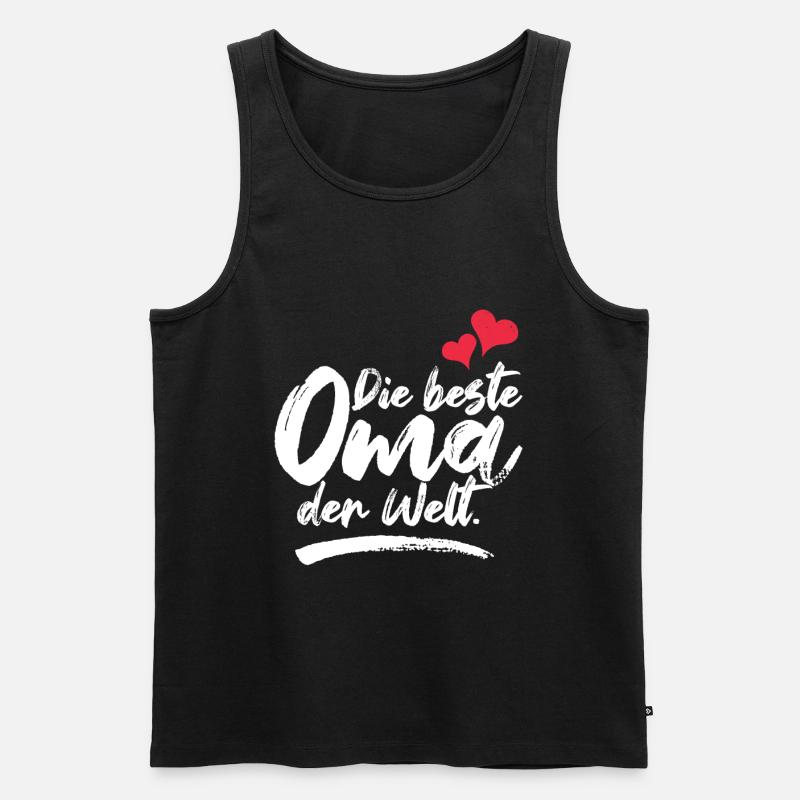 Die beste Oma der Welt - Männer Premium Bio Tank Top - Schwarz