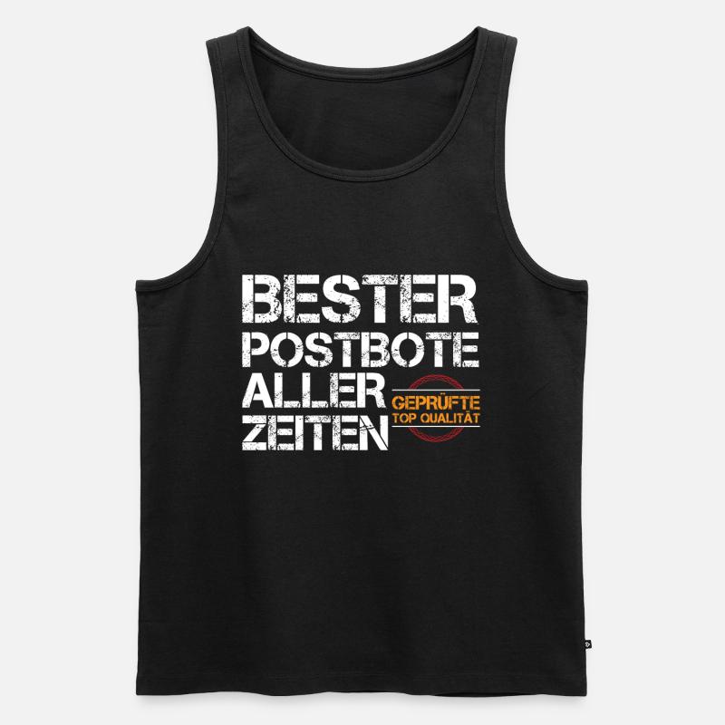 Bester Postbote - Männer Premium Bio Tank Top - Schwarz