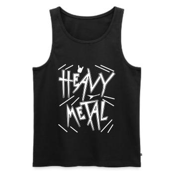 Heavy Metal - Débardeur bio Premium Homme - noir - Devant - Michal (187cm)