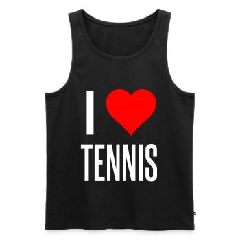tennis - Men's Premium Organic Tank Top - black - Front - Michal (187cm)
