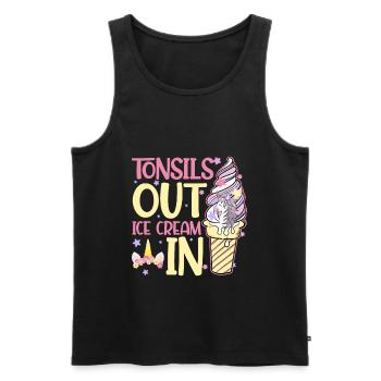 Almond OP Recovery Unicorn Healthy Ice Cream - Men's Premium Organic Tank Top - black - Front - Michal (187cm)