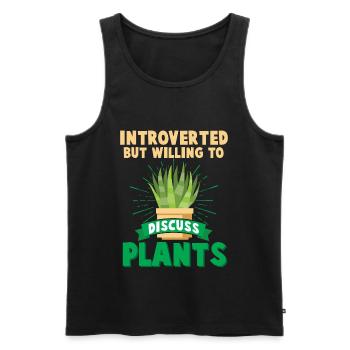 Introverted man Shy gardener strut - Men's Premium Organic Tank Top - black - Front - Michal (187cm)