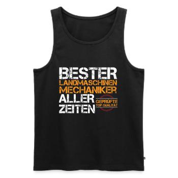 Landmaschinenmechaniker Landmaschinen Landwirt - Männer Premium Bio Tank Top - Schwarz - Vorne - Michal (187cm)
