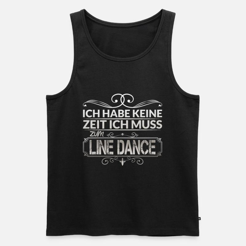 Linedance Spruch - Männer Premium Bio Tank Top - Schwarz