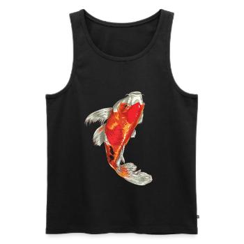 Fish Goldfish Marine Animal Aquarium Ocean - Men's Premium Organic Tank Top - black - Front - AI Model Male 178 light (178cm)