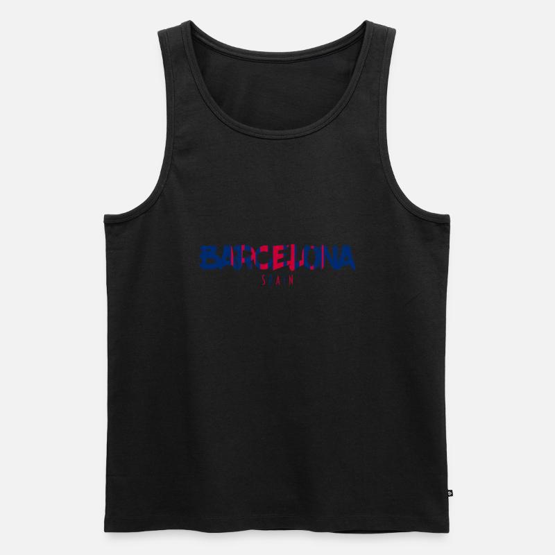 Barca Barcelona - Männer Premium Bio Tank Top - Schwarz