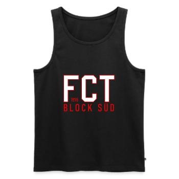 FCT Thun - Men's Premium Organic Tank Top - black - Front - AI Model Male 178 light (178cm)