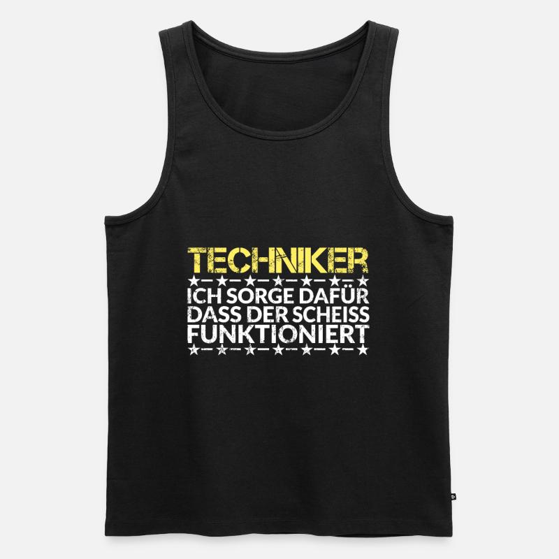Techniker Technik Handwerker Handwerk Geschenkidee - Männer Premium Bio Tank Top - Schwarz
