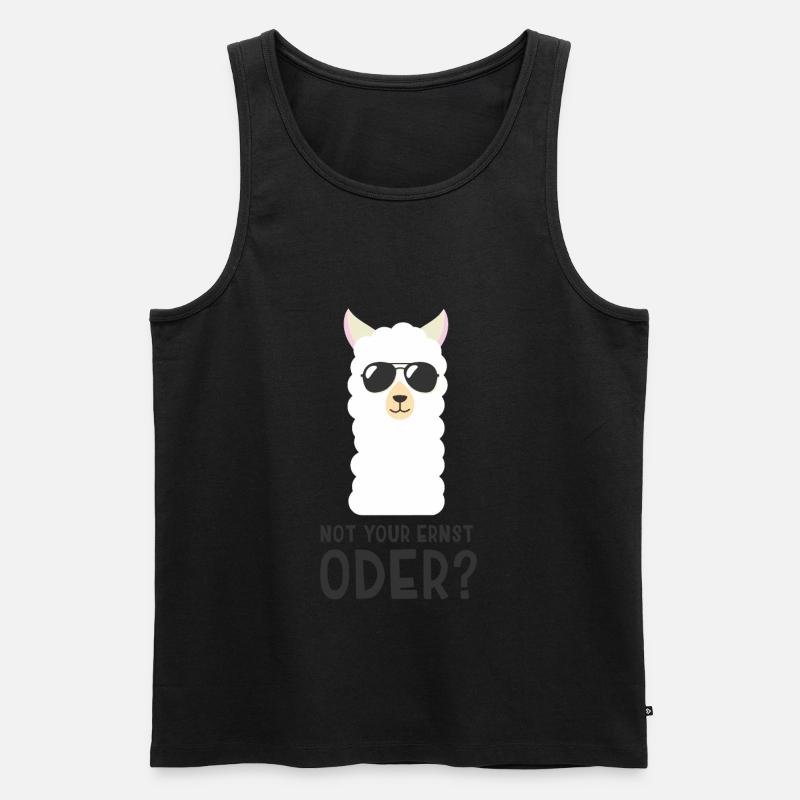 Alpaka - Not your Ernst - Männer Premium Bio Tank Top - Schwarz