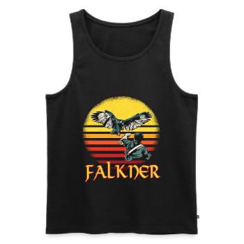 Falkner Falknerei Beizjagd Greifvogel Greif - Männer Premium Bio Tank Top - Schwarz - Vorne - Michal (187cm)