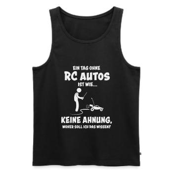 RC Car Ferngesteuerte Modellbau Autos - Männer Premium Bio Tank Top - Schwarz - Vorne - Michal (187cm)