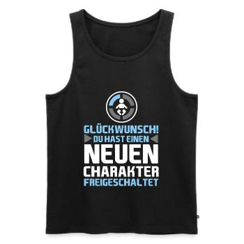 Du wirst Vater Gamer Papa - Männer Premium Bio Tank Top - Schwarz - Vorne - Michal (187cm)