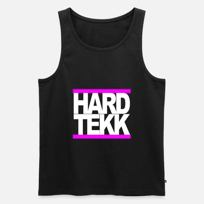 HARDTEKK - Männer Premium Bio Tank Top - Schwarz