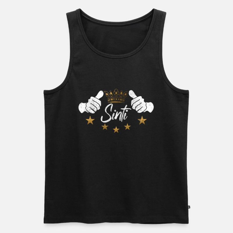 Sinti Sinto Herkunft Design - Männer Premium Bio Tank Top - Schwarz