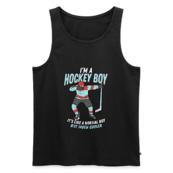 Dabbing Hockey Boy Gift - Men's Premium Organic Tank Top - black - Front - Michal (187cm)