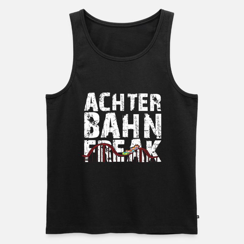 Achterbahn Retro Rollercoaster Freizeitpark Spruch - Männer Premium Bio Tank Top - Schwarz