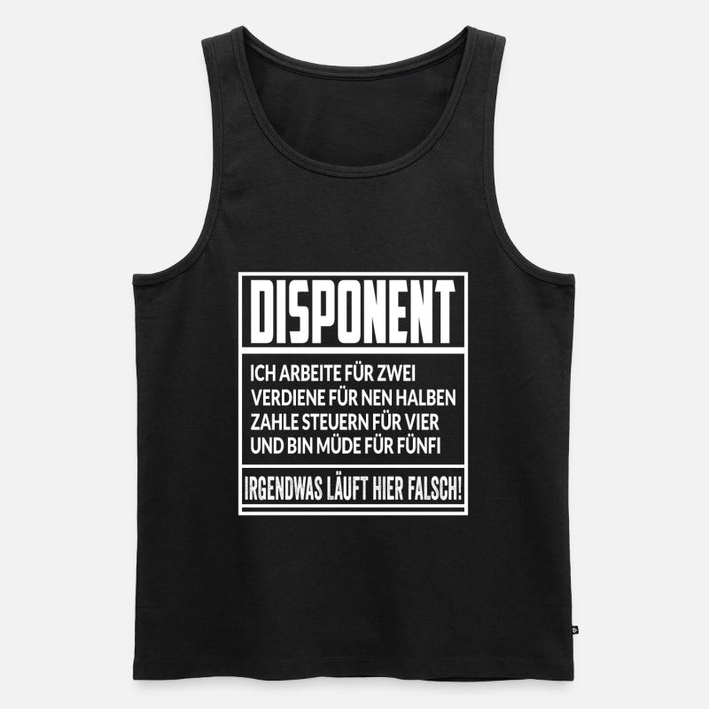 Disponent Beruf Arbeit Geschenk - Männer Premium Bio Tank Top - Schwarz