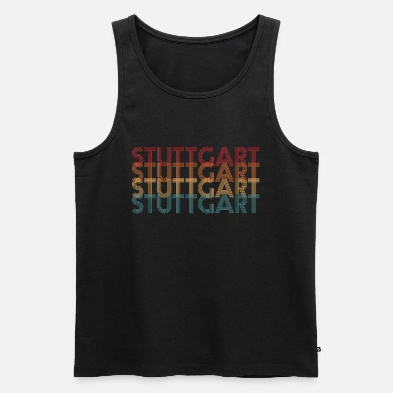 Stuttgart | Stuttgarter - Männer Premium Bio Tank Top - Schwarz