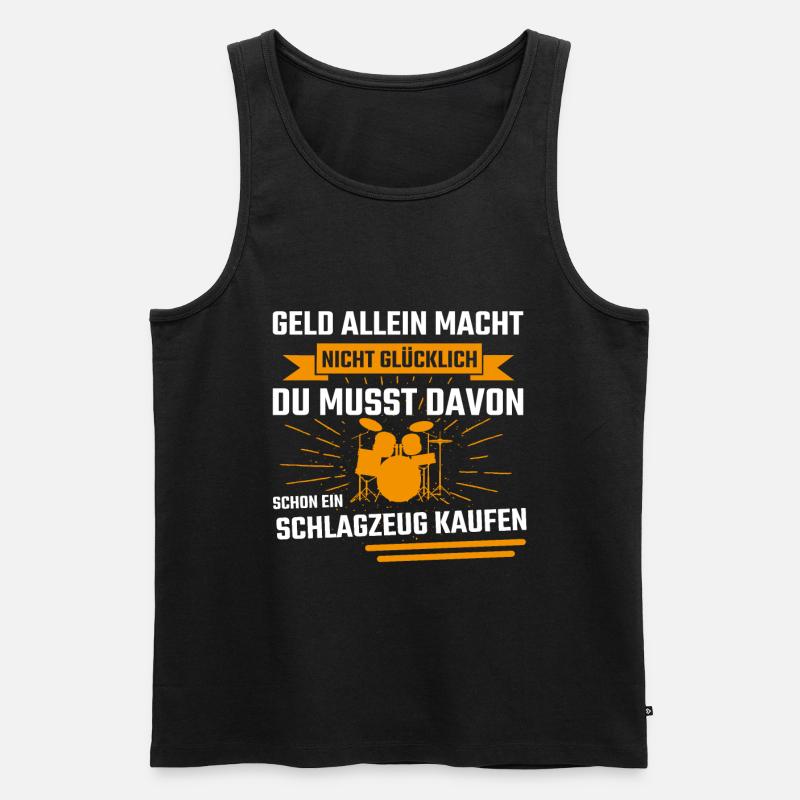 Schlagzeuger Schlagzeug Drummer Geschenk - Männer Premium Bio Tank Top - Schwarz