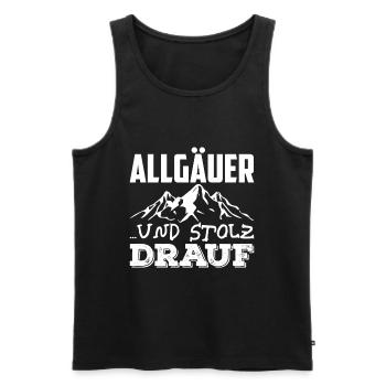 Allgäu Bayerische Heimat Allgäuer Oberbayern Bayer - Männer Premium Bio Tank Top - Schwarz - Vorne - Michal (187cm)