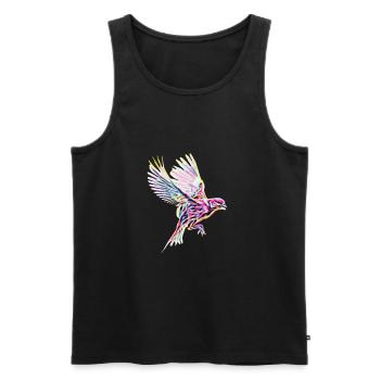 oiseau - Débardeur bio Premium Homme - noir - Devant - Michal (187cm)