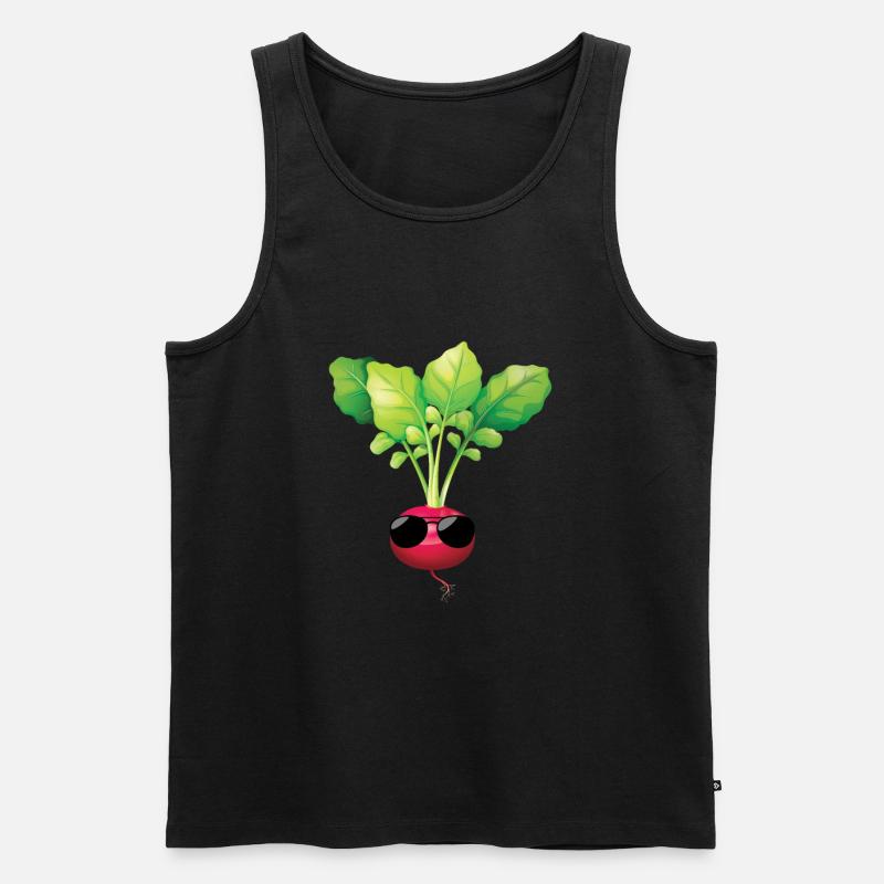 Radieschen Sonnenbrille Gartenarbeit Gärtner - Männer Premium Bio Tank Top - Schwarz