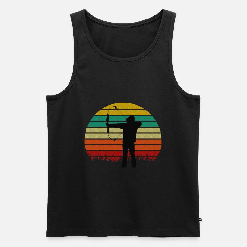 Bogenschießen Compoundbogen - Männer Premium Bio Tank Top - Schwarz