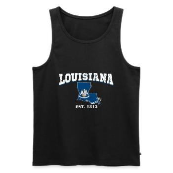 Louisiana USA - Débardeur bio Premium Homme - noir - Devant - Michal (187cm)