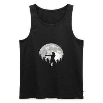 Chemise femme tir à l'arc pour archer - Débardeur bio Premium Homme - noir - Devant - Michal (187cm)