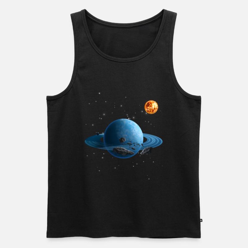 Sonnensystem - Männer Premium Bio Tank Top - Schwarz
