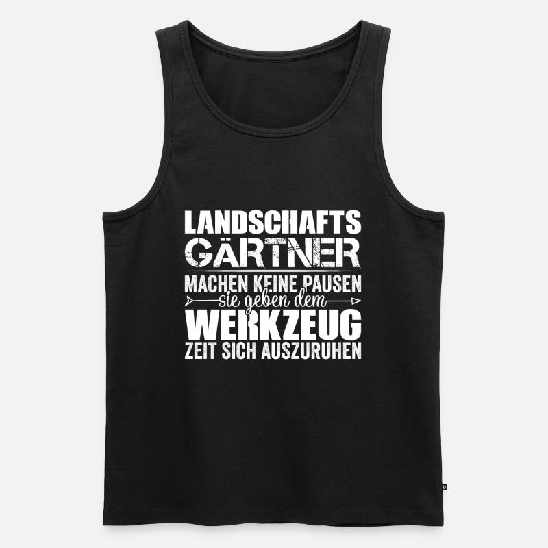 Landschaftsgärtner - Männer Premium Bio Tank Top - Schwarz