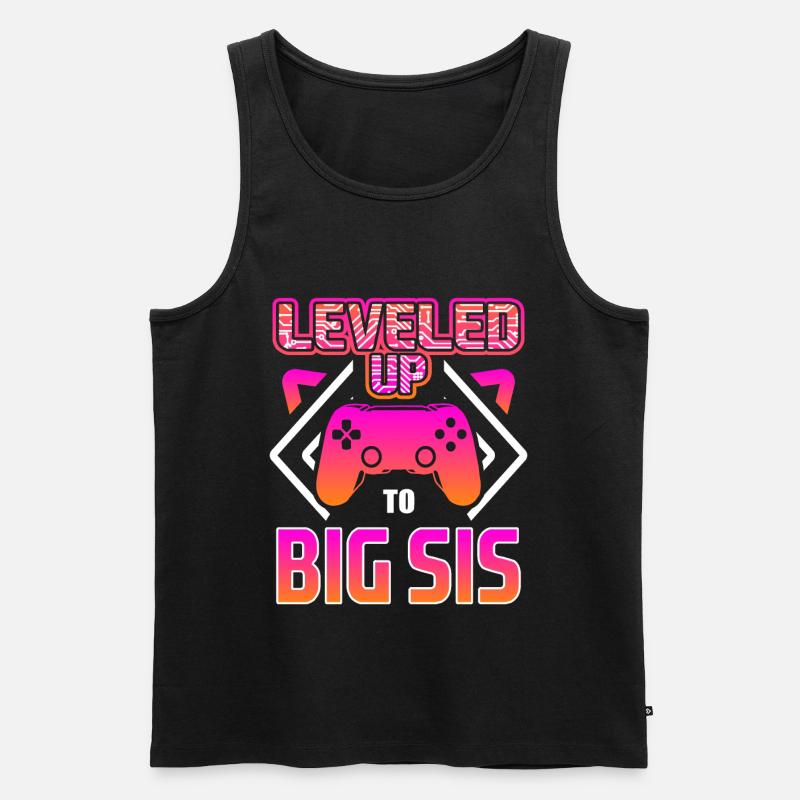 Ich werde große Schwester - Männer Premium Bio Tank Top - Schwarz