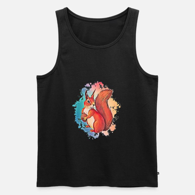 Eichhörnchen - Männer Premium Bio Tank Top - Schwarz