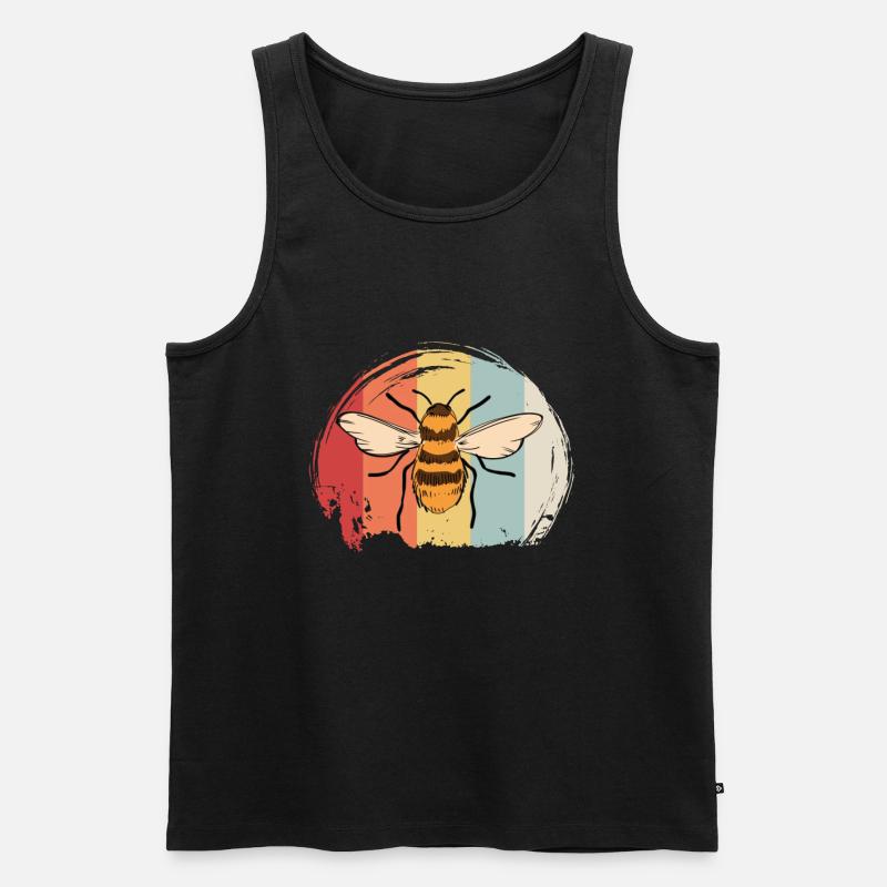 Biene - Männer Premium Bio Tank Top - Schwarz