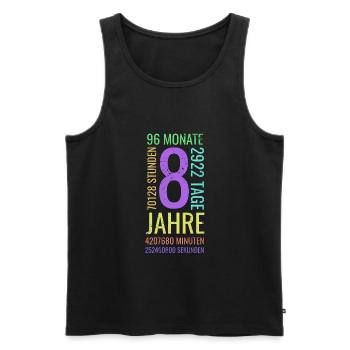 8. Geburtstag 8 Jahre Alt - Männer Premium Bio Tank Top - Schwarz - Vorne - Michal (187cm)