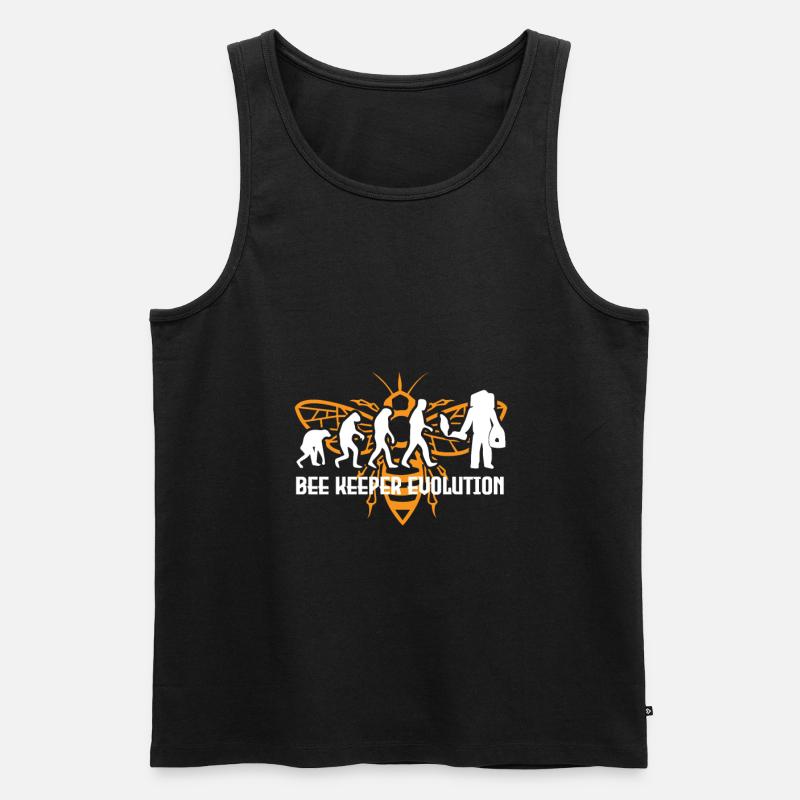 Evolution Imker - Männer Premium Bio Tank Top - Schwarz