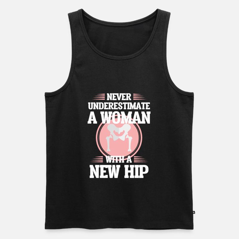 Hüftgelenkersatz Operation Ehefrau Mutter Genesung - Männer Premium Bio Tank Top - Schwarz