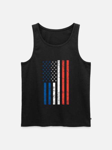 American French flag - Men's Premium Organic Tank Top - black