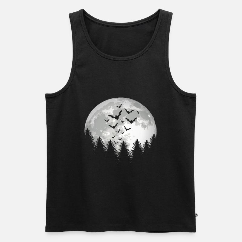 Fledermäuse Halloween - Männer Premium Bio Tank Top - Schwarz