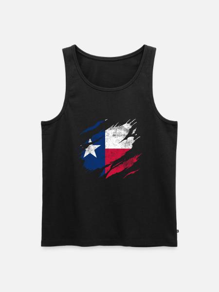 Drapeau du Texas - Débardeur bio Premium Homme - noir
