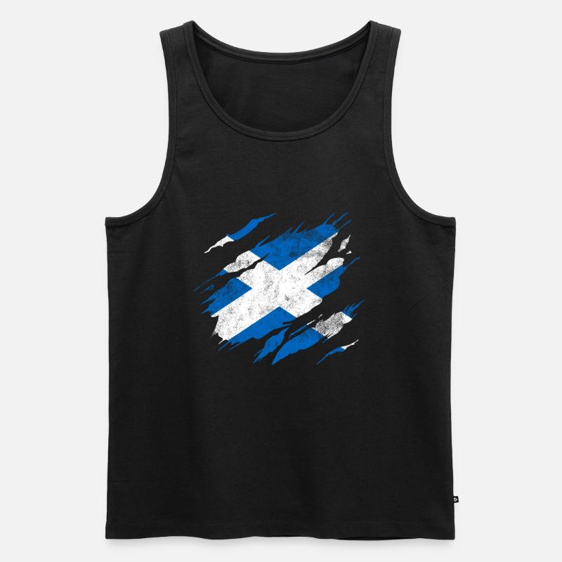 Schottland Flagge - Männer Premium Bio Tank Top - Schwarz