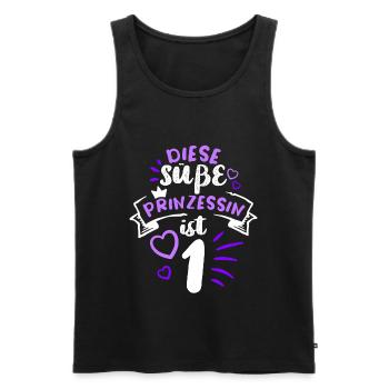 erster Geburtstag Prinzessin Geschenkidee - Männer Premium Bio Tank Top - Schwarz - Vorne - Michal (187cm)